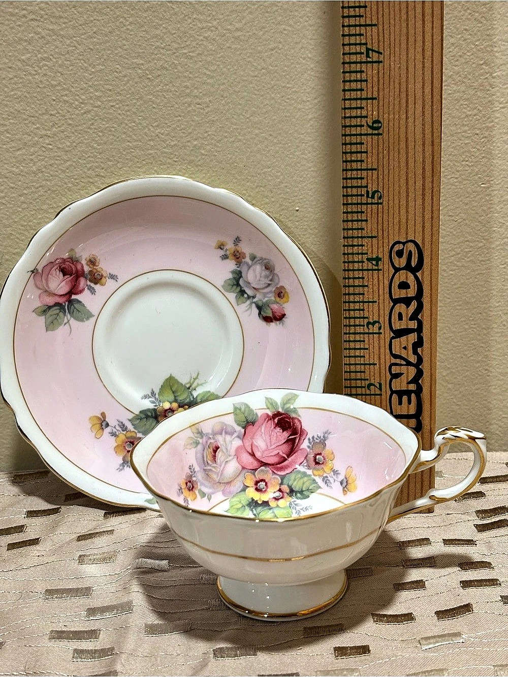 Paragon Floral Bone China Teacup & Saucer in Pink